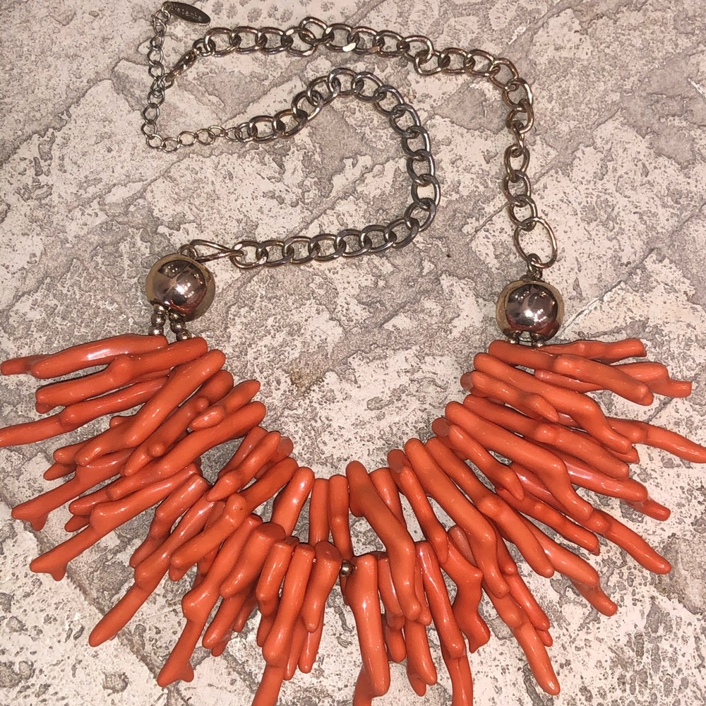 Chunky Coral Statement Necklace
